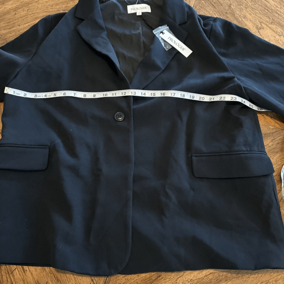 Prologue Women's Long Sleeve Oversized Slouchy Blazer Black Size 1X NWT - Picture 7 of 14